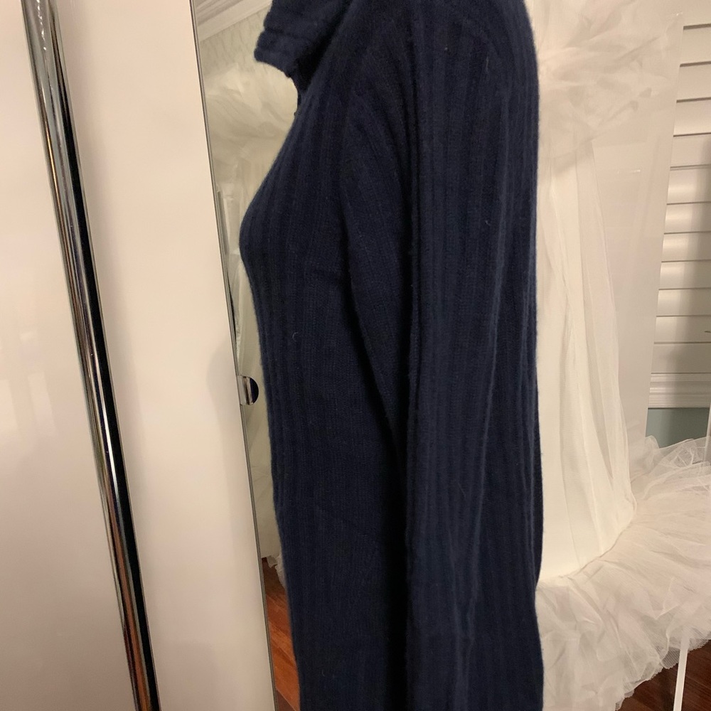 griffen Long Navy Cashmere Sweater Jacket size S - Picture 3 of 8